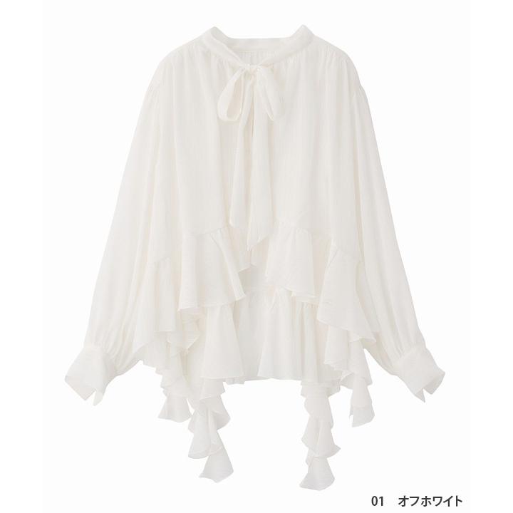 今期【COCO DEAL】バックフリルシャツ/オフホワイト COCO DEAL - 今期【COCO DEAL】バックフリルシャツ/オフホワイトの通販