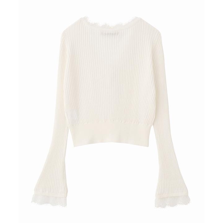 トリココムデギャルソン　【F】新品　レア　カーディガン　リブ編み　ウール　レース 中古・古着通販】tricot COMME des GARCONS (トリココムデギャルソン