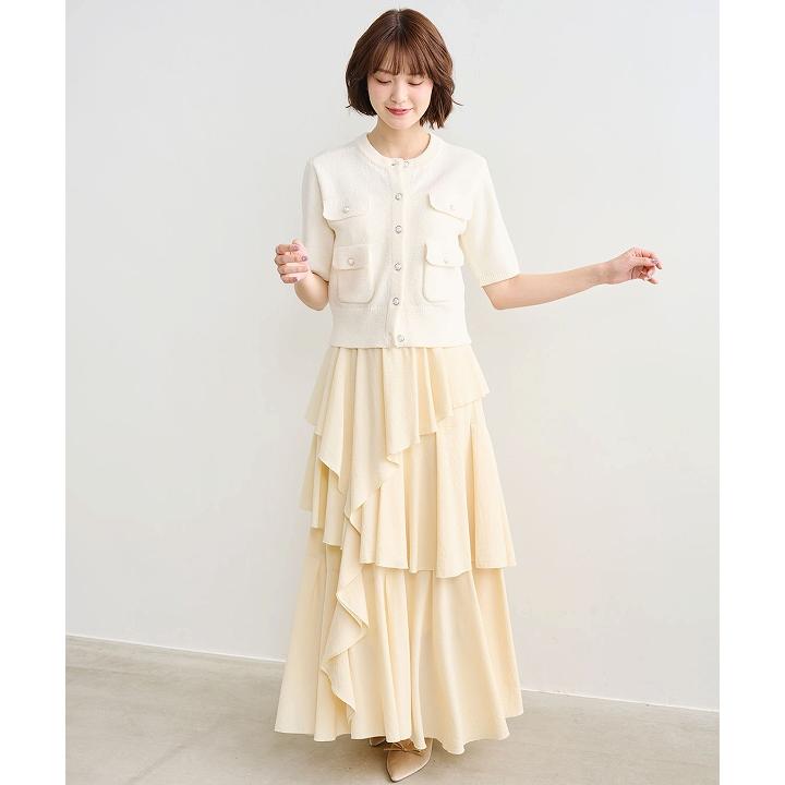 cocodealニット新商品 新作ノルディックニット🧶☃️ ニットのほっこり感をサテンスカートで