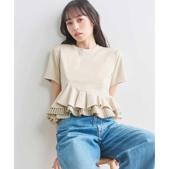 再入荷/即日発送/COCODEAL ココディール ランダムフリルペプラムトップス 76221342  2026春夏 キャンセル返品不可の画像