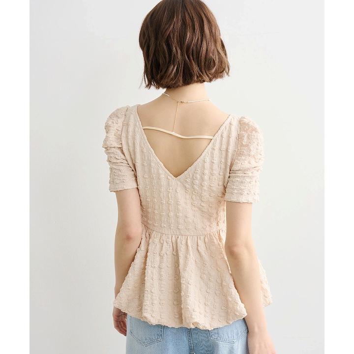 ココディール トップス SOLD OUT】COCODEAL ココディール シアーリボンリブトップス 76121544