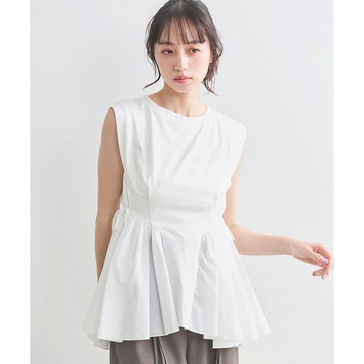 即日発送/COCODEAL ココディール 布帛ドッキングペプラムカットソー 76321454  2026春夏の画像