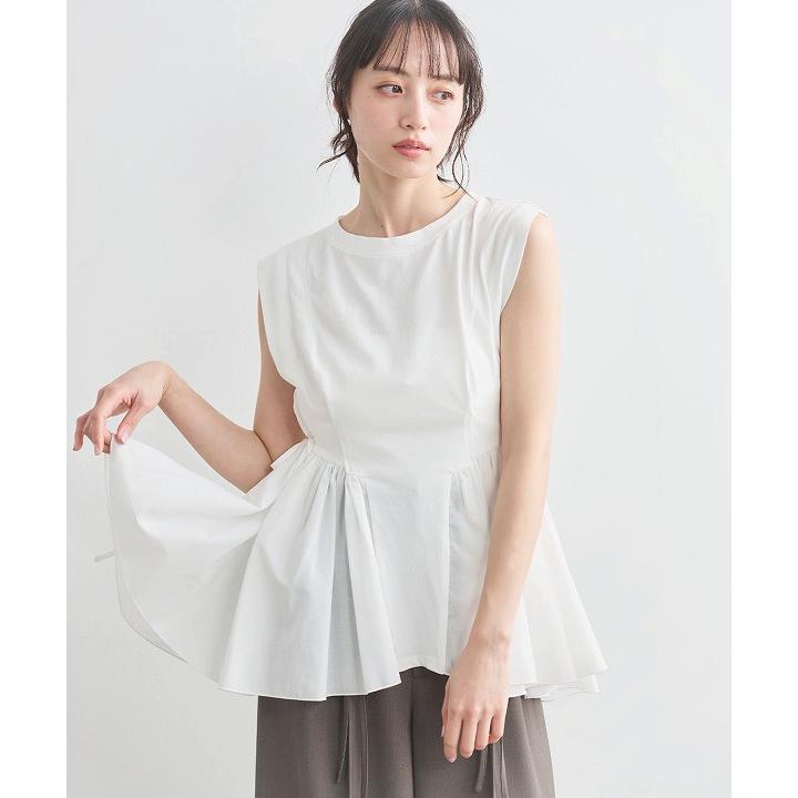 即日発送/COCODEAL ココディール 布帛ドッキングペプラムカットソー 76321454  2026春夏の画像
