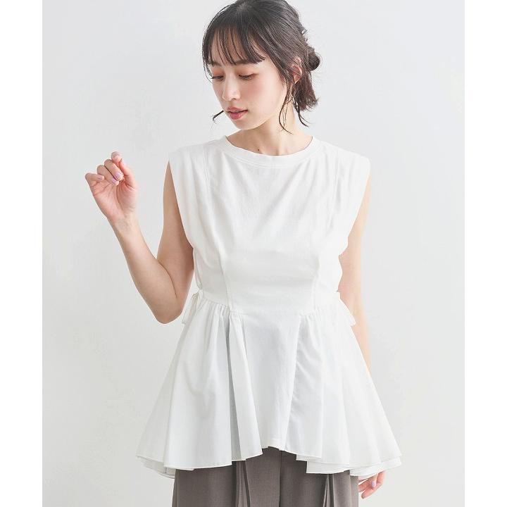 即日発送/COCODEAL ココディール 布帛ドッキングペプラムカットソー 76321454  2026春夏の画像