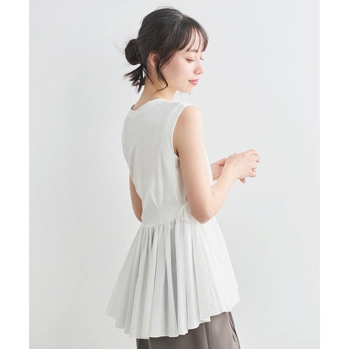 即日発送/COCODEAL ココディール 布帛ドッキングペプラムカットソー 76321454  2026春夏の画像