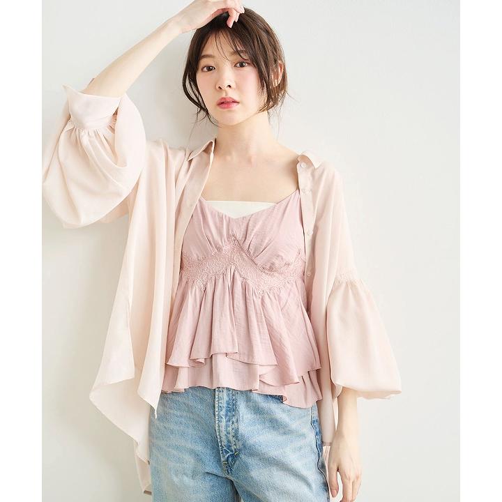 1〜3日以内に発送/COCODEAL ココディール バックスリットボリュームシャツ 76318458  2026春夏の画像
