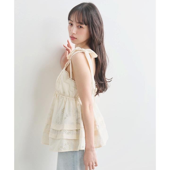即日発送/COCODEAL ココディール エンブロイダリーリボンキャミソール 76318459  2026春夏の画像