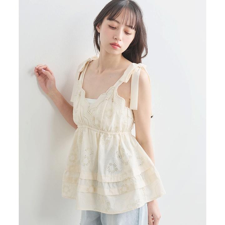 即日発送/COCODEAL ココディール エンブロイダリーリボンキャミソール 76318459  2026春夏の画像
