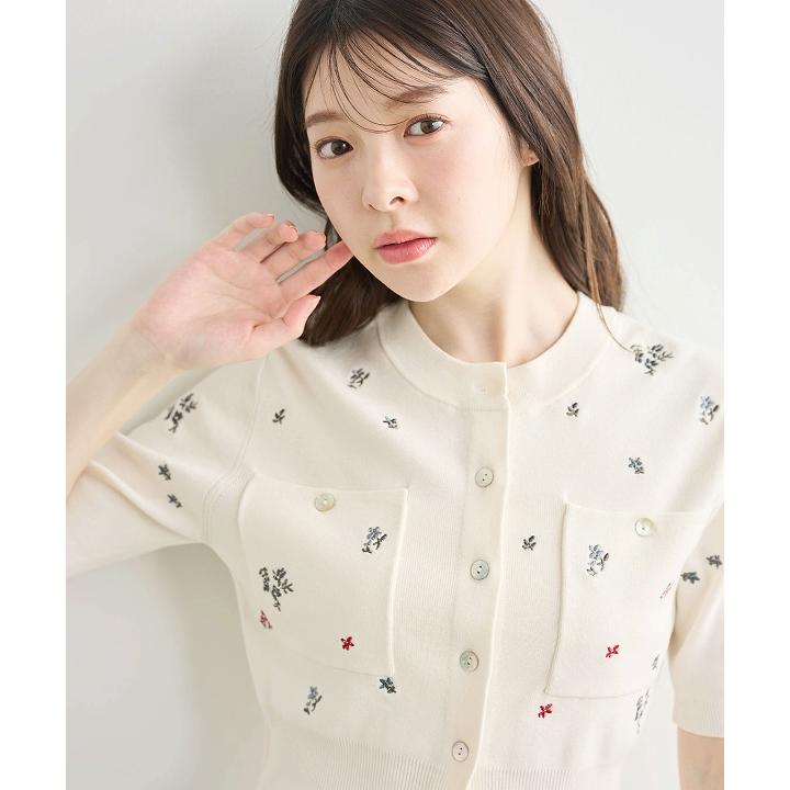 即日発送/COCODEAL ココディール 刺繍ニットカーディガン 76333462  2026春夏の画像