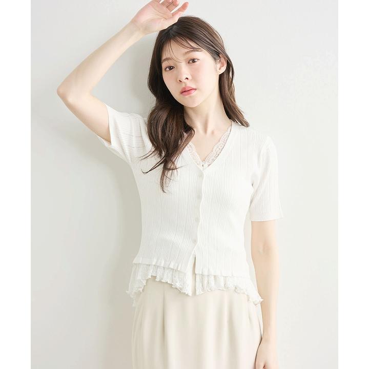 即日発送/COCODEAL ココディール レースドッキングニット 76331463  2026春夏の画像