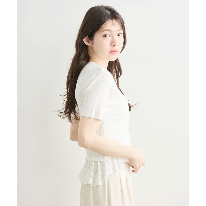 即日発送/COCODEAL ココディール レースドッキングニット 76331463  2026春夏の画像