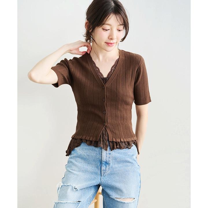 即日発送/COCODEAL ココディール レースドッキングニット 76331463  2026春夏の画像