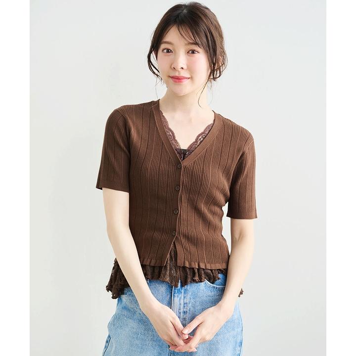 即日発送/COCODEAL ココディール レースドッキングニット 76331463  2026春夏の画像