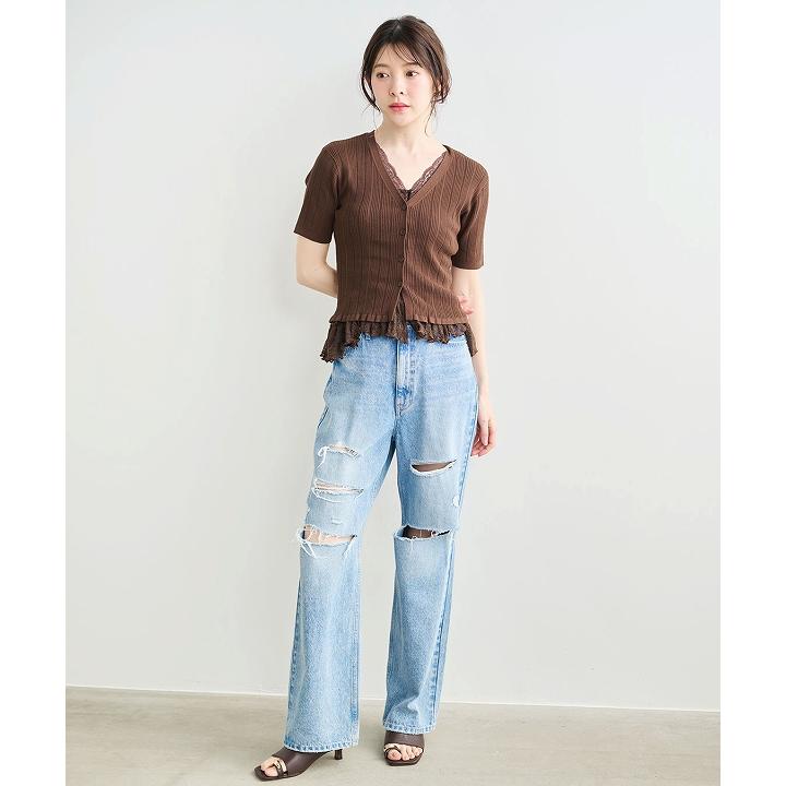 即日発送/COCODEAL ココディール レースドッキングニット 76331463  2026春夏の画像