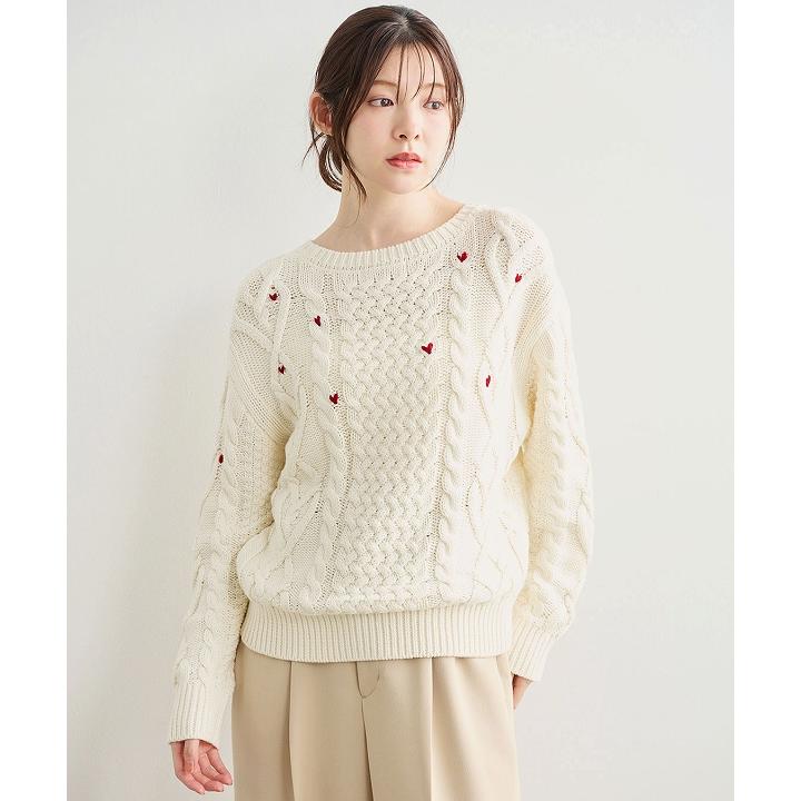ココディール（COCO DEAL） 予約商品/COCODEAL ケーブルハート刺繍