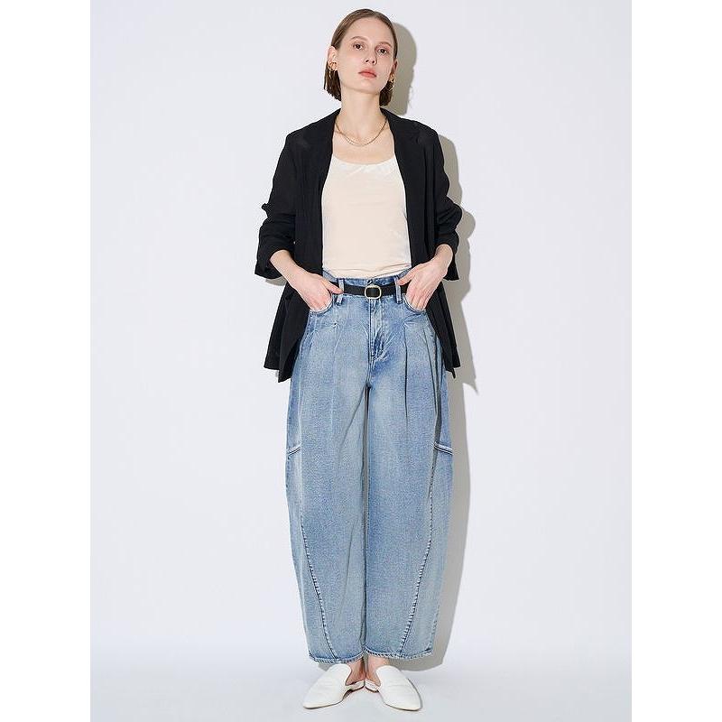 エレンディーク　デニムトップス　2way CURVE FORM DENIM PT | ELENDEEK/エレンディーク