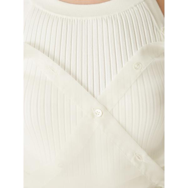 FRAY I.D フレイアイディ キルティングシャツレイヤードワンピ WHT 0 新作！キルティングシャツレイヤードワンピース | FRAY I.D