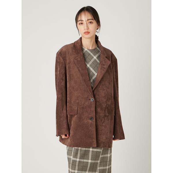 FRAYI.D フレイアイディー レザーライクオーバージャケット　グレー バリエレザーライクテーラードジャケット(ジャケット)｜アウター