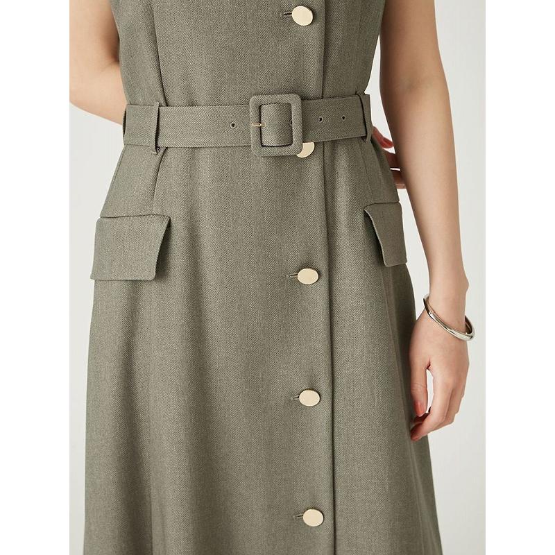 FRAY I.D ダブルヘリンボーン ジレ ワンピース ダブルヘリンボーンジレワンピース(マキシ・ロングワンピース