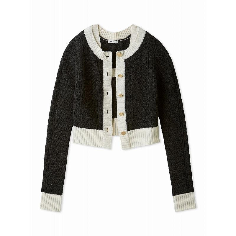 【最終値下げ】完売商品‼️FRAY I.D♡ ラクーンケーブルニットアンサンブル FRAY I.D（フレイ・アイディー） ＼SALE50%OFF／即日発送(火曜除く
