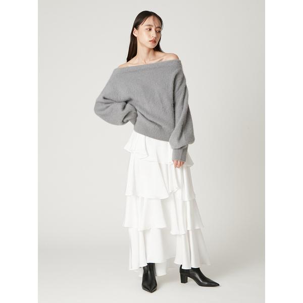 新品タグ付　サテンランダムティアードスカート　灰色　FRAY I.D 新品タグ付 サテンランダムティアードスカート 灰色 FRAY I.D - メルカリ