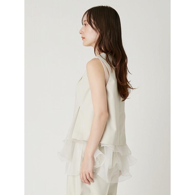 フレイアイディー　FRAY I.D ラッフルフリルベアトップ　ミックス★新品 FRAY I.D（フレイアイディー）の「ラッフルフリルベアトップ（その他