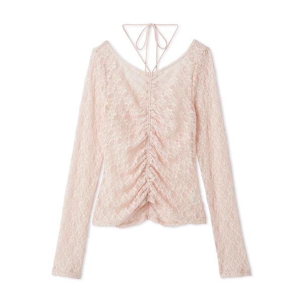 FRAY I.D（フレイ アイディー） レースギャザーショートブラウス FRAY I.D - FRAY I.D レースギャザーショートブラウスの通販 by Pio's