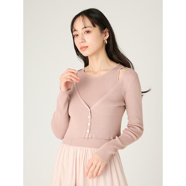 ＼期間限定10%OFF／即日発送/FRAY I.D フレイアイディー  クロップドリブカーディガン FWNT262052  2026春夏の画像