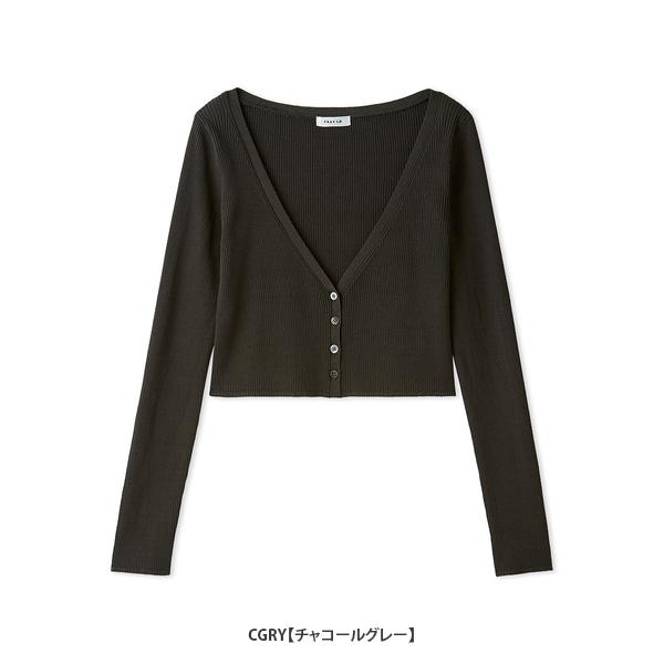 ＼期間限定10%OFF／即日発送/FRAY I.D フレイアイディー  クロップドリブカーディガン FWNT262052  2026春夏の画像