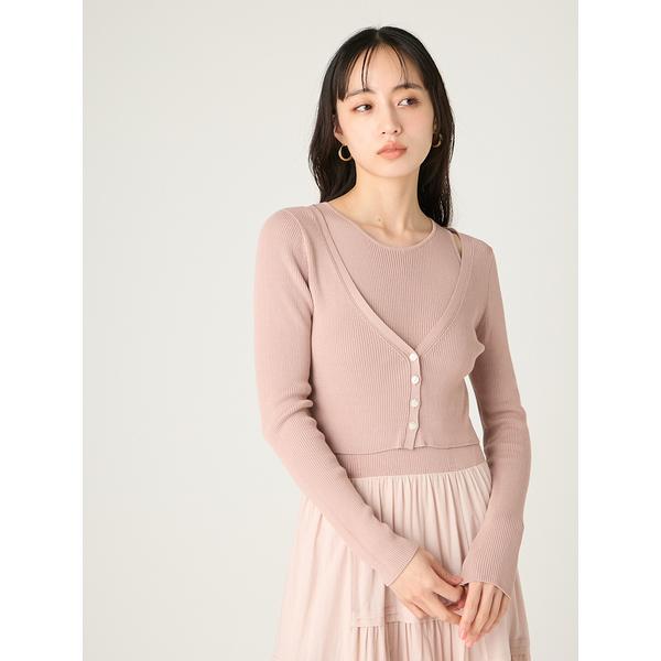 ＼期間限定10%OFF／即日発送/FRAY I.D フレイアイディー  クロップドリブカーディガン FWNT262052  2026春夏の画像