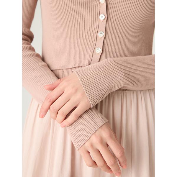 ＼期間限定10%OFF／即日発送/FRAY I.D フレイアイディー  クロップドリブカーディガン FWNT262052  2026春夏の画像