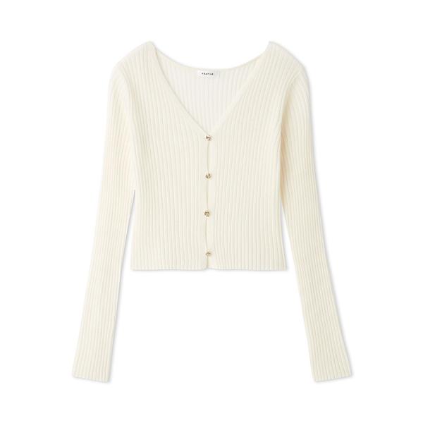 FRAY I.D Vネックカーディガン ホワイト FRAY I.D（フレイ・アイディー） ＼期間限定10%OFF／予約商品/FRAY I.D