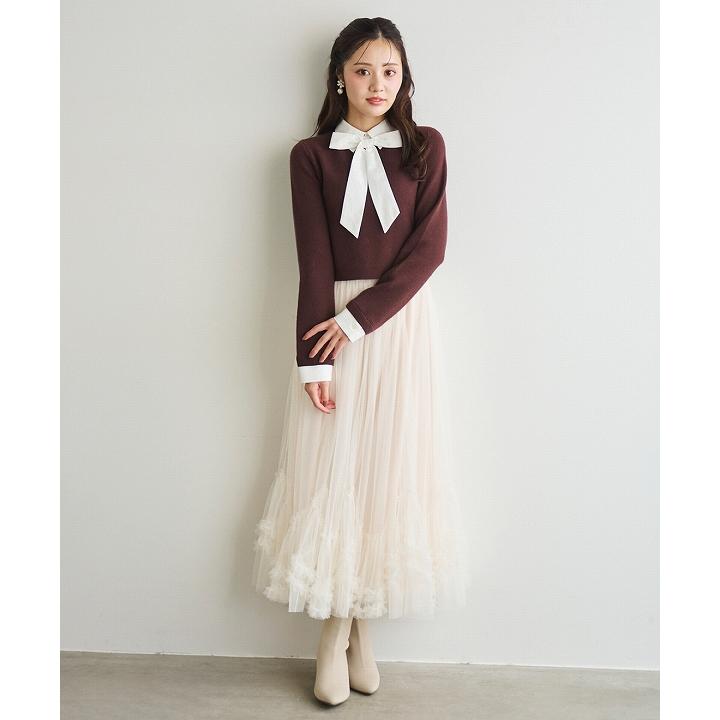 SOLD OUT】LILLIAN CARAT リリアンカラット ヘムフリルチュールフレア