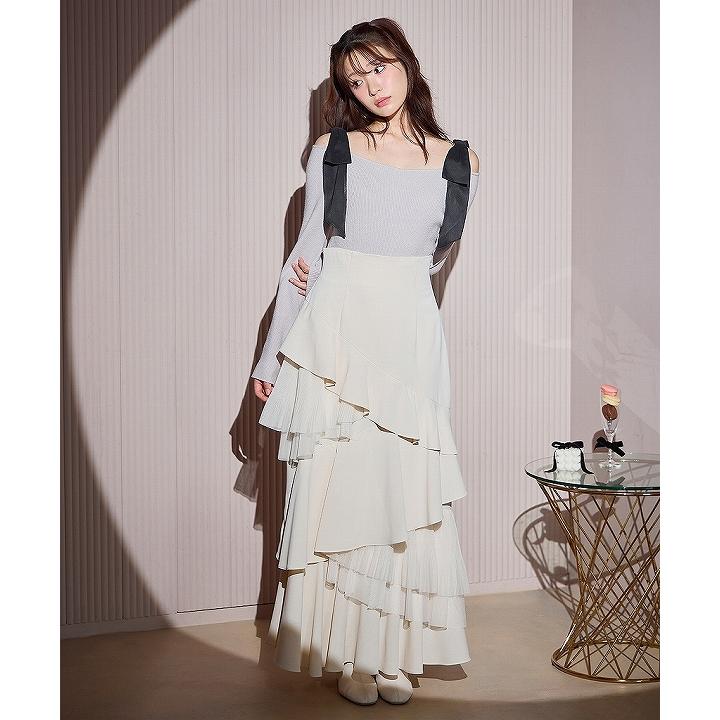 LILLIANCARAT 新品リリアンカラット 2WAYオフショルリボンニット LILLIAN CARAT 2WAYオフショルリボンニット | FLAT 1F