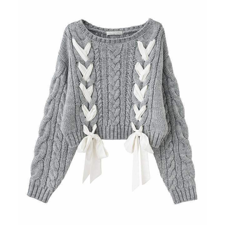 新品未使用！レリアン　ケーブルリブ編みウール100%セーターL カシミヤケーブル編みハイネックニット|レリアン | レリアン公式