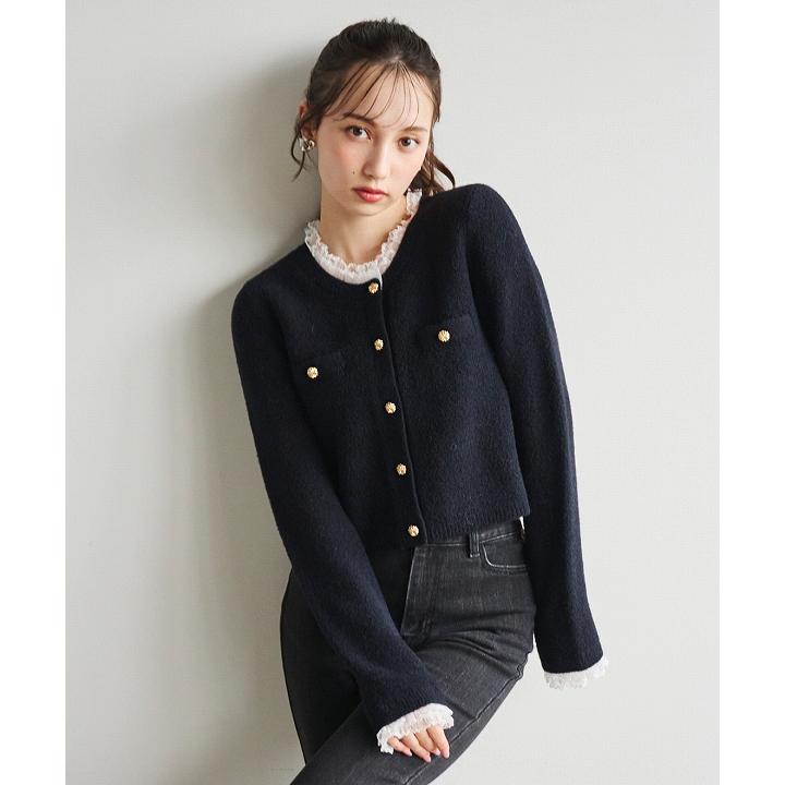 SOLD OUT】LILLIAN CARAT リリアンカラット レースデザインニット