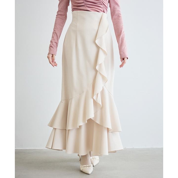lillian carat リリアンカラット ティアードスカート フリル ロング SALE50%OFF／即日発送(火曜除く)/LILLIAN CARAT リリアンカラット