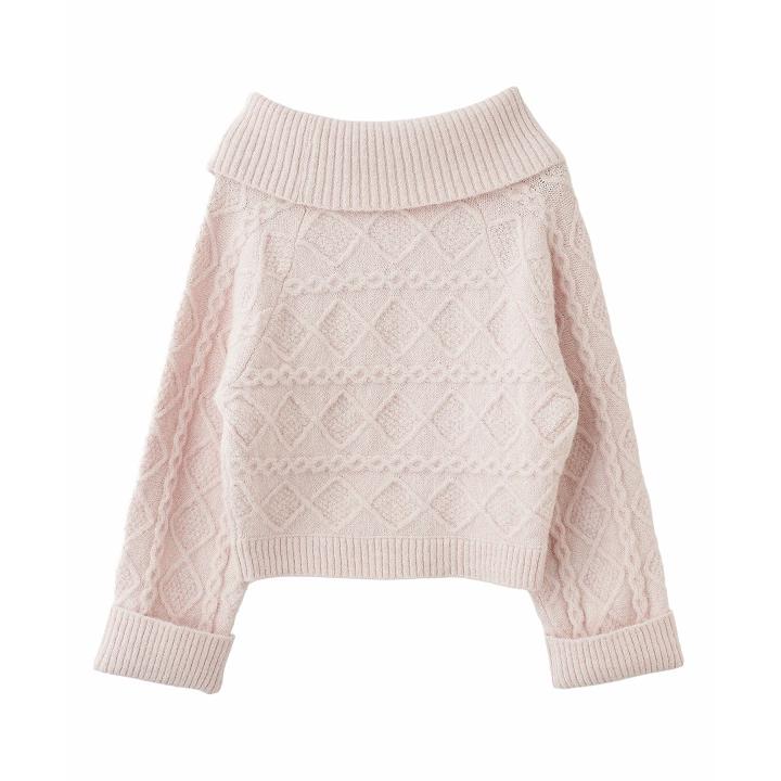 LILLIANCARAT 新品リリアンカラット 2WAYオフショルリボンニット LILLIAN CARAT 2WAYオフショルリボンニット | FLAT 1F