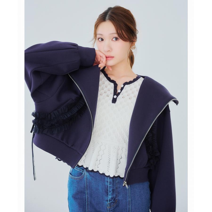 新品*未使用☆M’S GRACY リボン刺繍いり☆ペプラムニット ペプラムニットジレ | msgracy