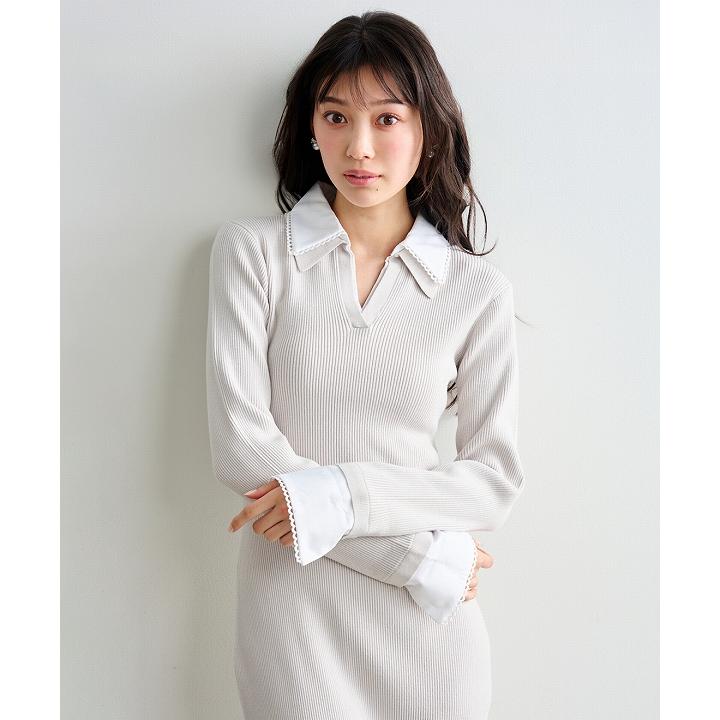 SOLD OUT】LILLIAN CARAT リリアンカラット ダブルカラーニット