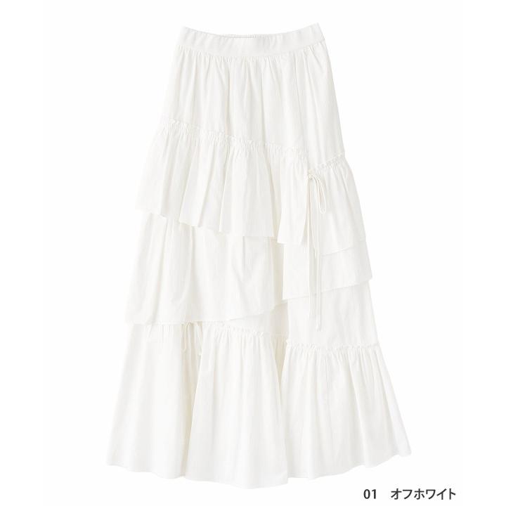 lillian carat リリアンカラット ティアードスカート フリル ロング SALE50%OFF／即日発送/LILLIAN CARAT リリアンカラット シフォンイレ