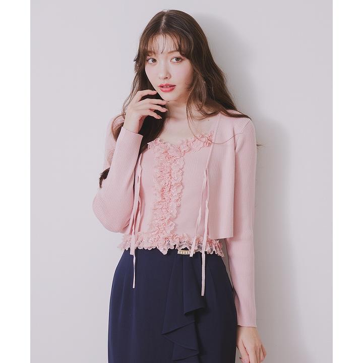 SOLD OUT】LILLIAN CARAT リリアンカラット レーストリミングニット