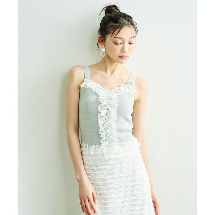 SOLD OUT】LILLIAN CARAT リリアンカラット レーストリミングニット