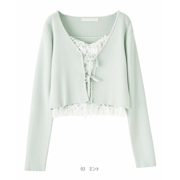 SOLD OUT】LILLIAN CARAT リリアンカラット レーストリミングニット