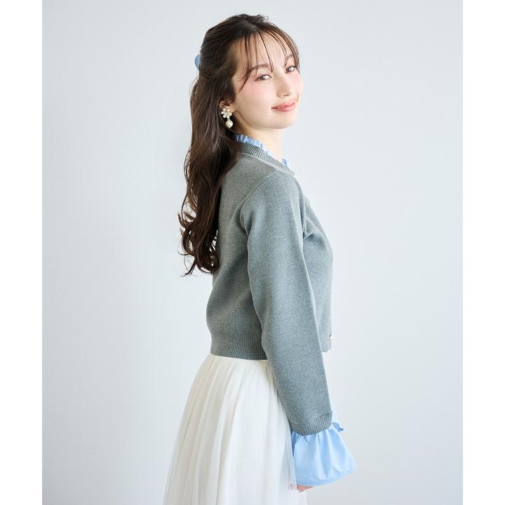 リリアンカラット　LILLIAN CARAT フリルドッキングニットカーディガン フリルドッキングニットカーディガン｜PETAL ONLINE（ペタルオンライン）