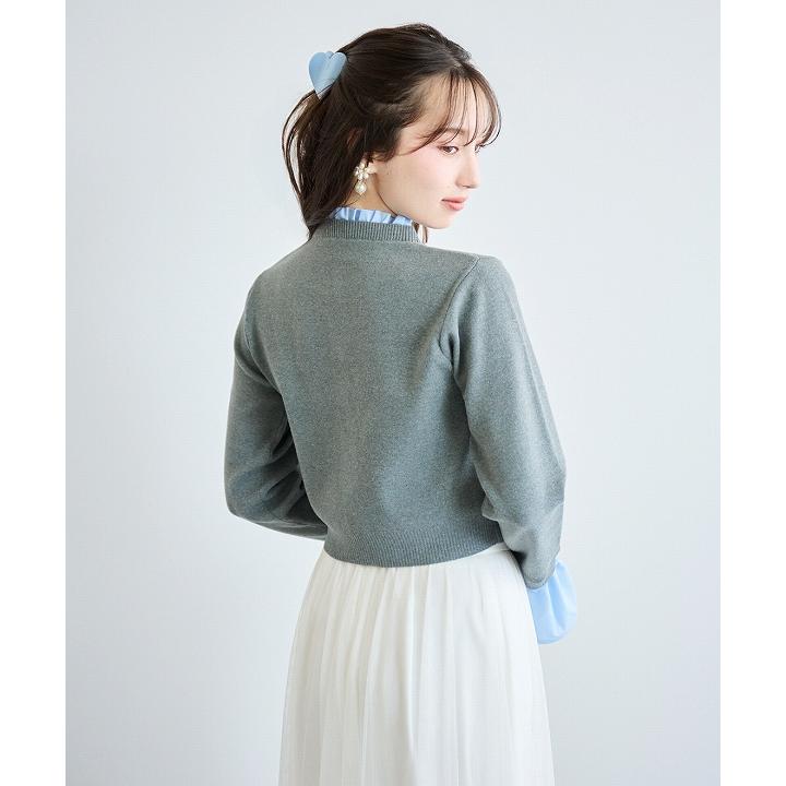 リリアンカラット　LILLIAN CARAT フリルドッキングニットカーディガン フリルドッキングニットカーディガン｜PETAL ONLINE（ペタルオンライン）