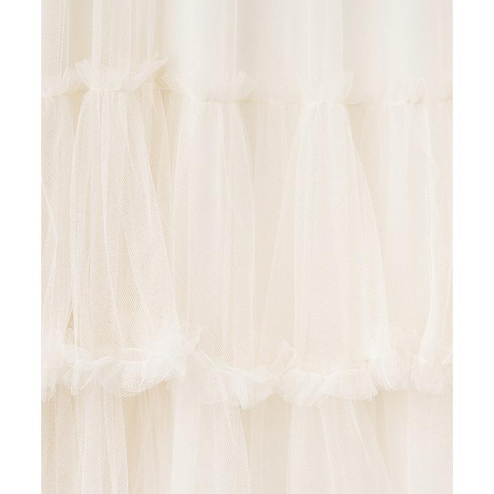 ♡本日まで♡ リリアンカラット ヘムフリルチュールフレアスカート SOLD OUT】追加生産決定/予約商品/LILLIAN CARAT リリアンカラット