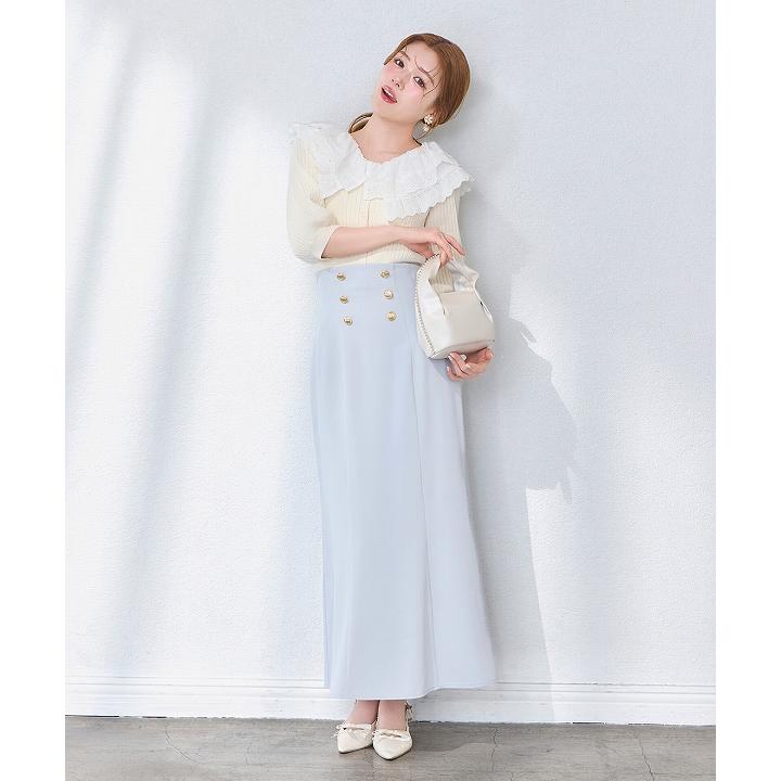 LILLIAN CARAT ボタンデザインナロースカート ボタンデザインナロースカート｜PETAL ONLINE（ペタルオンライン）
