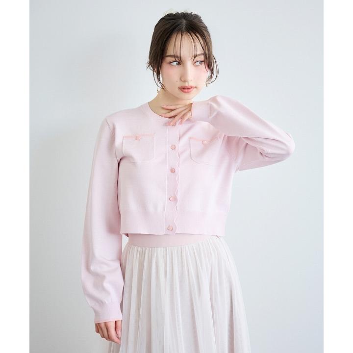 新品未使用 OBLIスカラップリブニット スカラップリブニット/ホワイト【残り1点】 | TOPS | OBLI