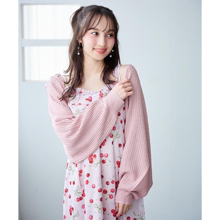 LILLIAN CARAT/リリアンカラット レースデザインニットカーディガン SOLD OUT】LILLIAN CARAT リリアンカラット レースデザインニット